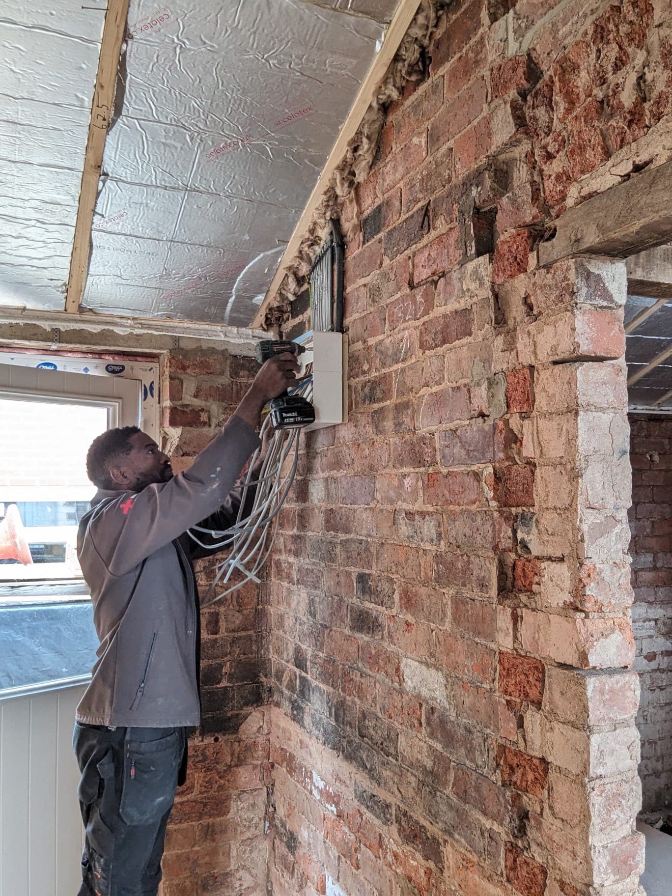 Domestic rewiring work in progress